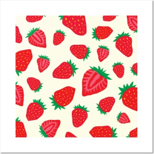 DMP Strawberries Square Posters and Art